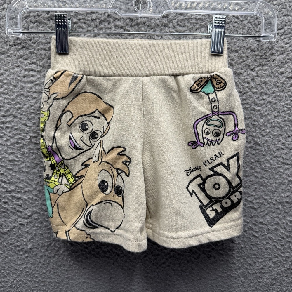 Toy Story Shorts Toddler Boy Size 4T Tan Toy Story Graphic Casual Shorts Size 4T
